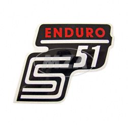 Klebefolie Seitendeckel -Enduro- rot, S51