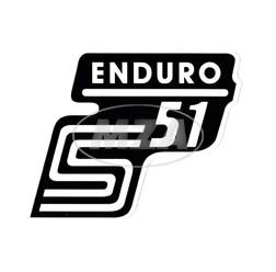 Klebefolie Seitendeckel -Enduro- weiß, S51