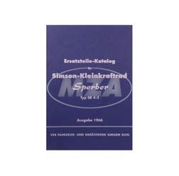 Ersatzteilkatalog, Ersatzteilliste Kleinkraftrad Sperber SR4-3 - Ausgabe 1966