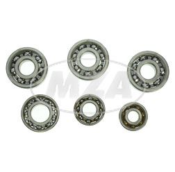 Kugellager SET (6-teilig)   Motor - MM 125/2, 150/2  - ES,ETS125/1, ES,ETS150/1  (SKF-MARKENLAGER - 3x 6303 C4 / 1x 6202 C3 / 1x 6004 C3 / 1x 6201 C3)