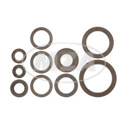 Set Wellendichtringe - NJK - FPM, braun, mit Staublippe - 10 Stück - passend für AWO 425 Sport