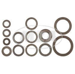 Set Wellendichtringe - NJK - FPM, braun, mit Staublippe - 13 Stück - passend für AWO 425 Touren