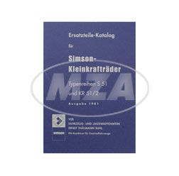 Ersatzteilkatalog, Ersatzteilliste  S51 und  KR51/2 - Ausgabe 1981
