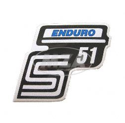 Klebefolie Seitendeckel -Enduro- blau, S51