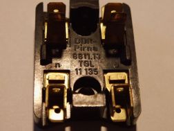 Fuse base without lid ( fuse box ) - 8811.13 - 2 fuses ( each 2/3 connection contacts ) - suitable for MZ ES, TS, ETZ