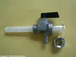 Benzinhahn OMG mit Wassersack - mit 6mm-Schlauchanschluss - passend für MZ und Simson