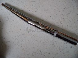 Exhaust silencer complete, chrome-plated, angled - ETZ125, ETZ150