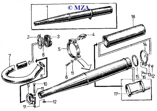 Exhaust system 1