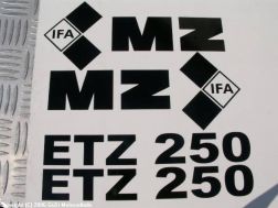 ETZ 250 lettering and tank sticker, pair  