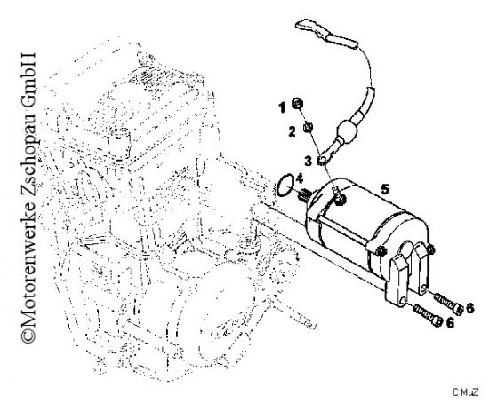 M14 	 STARTER MOTOR