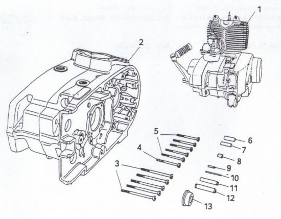 Spare engine,spare crankcase