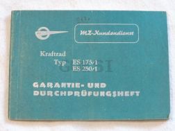Guarantee and inspection booklet ES 175/1-250/1