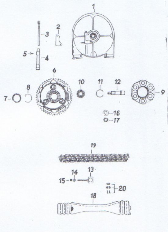 Hinterrad- und Tachometerantrieb