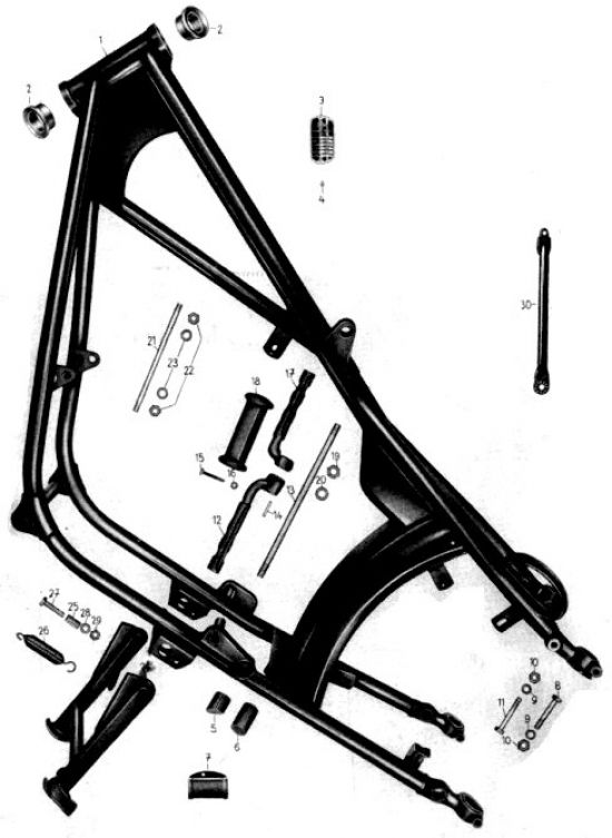 Chassis,béquille centrale