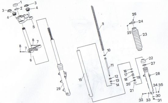 Telescopic front fork