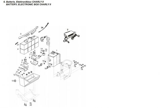 6.Battery,electronic box Charly II