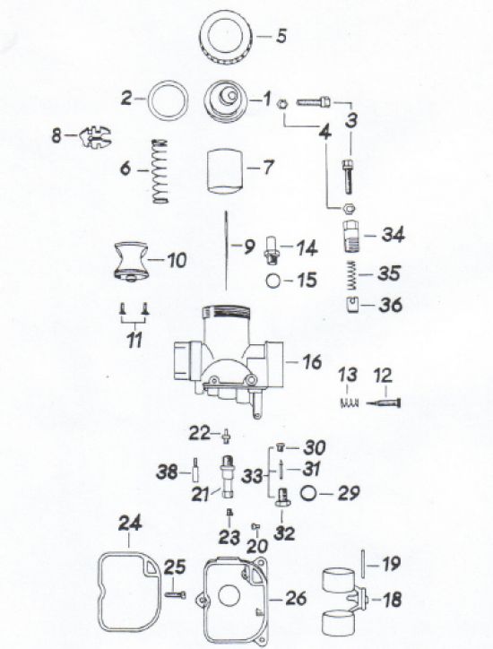 Vergaser für 12,75 KW(17 PS)- Version ( BRD )