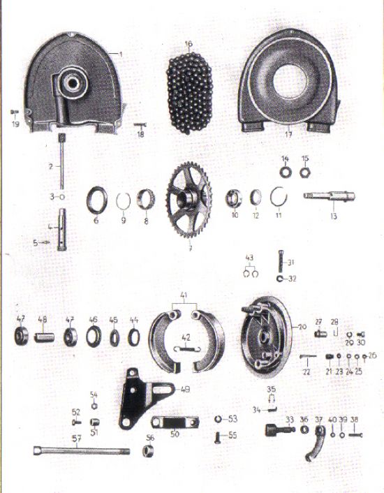 Rear wheel drive,rear wheel drum