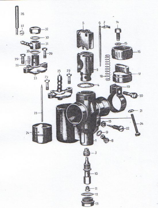 Parts for carburetor