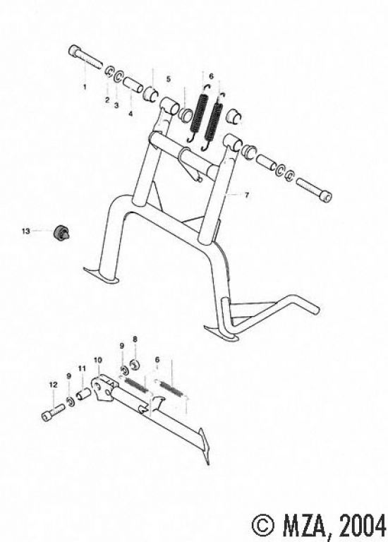 Center stand, side stand