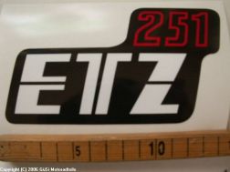 Klebefolie Seitendeckel, rot/schwarz/weiß ETZ 251