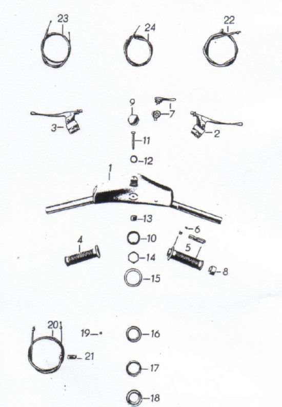 Lenker, Lenkerhebel, Seilzüge