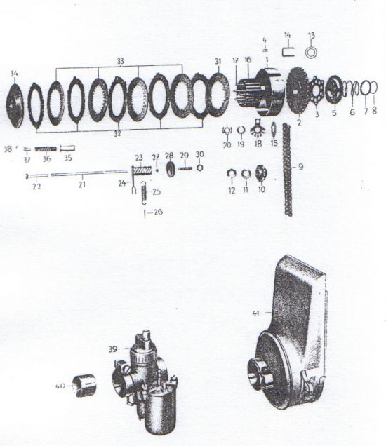 Clutch,carburetor,airfilter